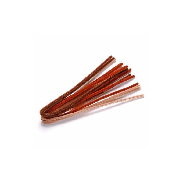 Pipe cleaners, 10 pces, brown mix