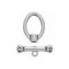 Clasp ovale, color : silver, 4 pces