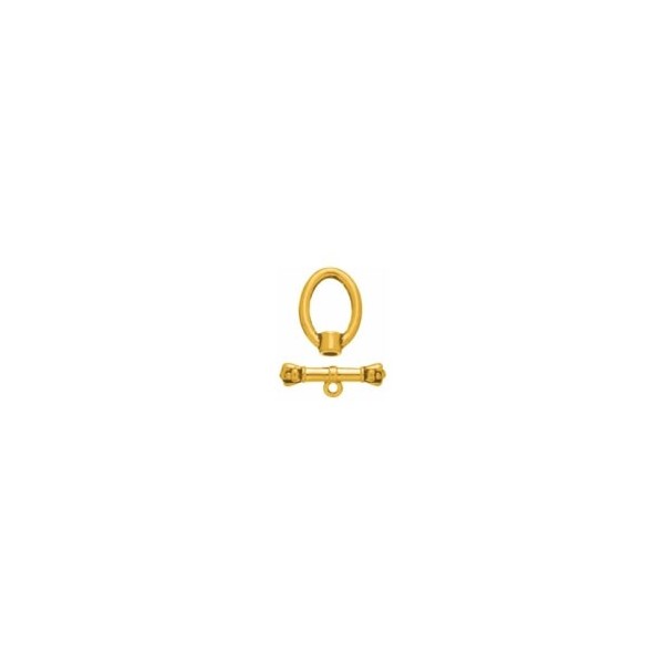 Knebelverschluss oval, Farbe : gold - 4 Stk