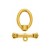 Clasp ovale, color : gold, 4 pces
