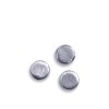 Cuentas de metal planas, plata, 12 pzas