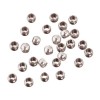 Perles à écraser en métal couleur platine, 2.5mm, 30 pcs