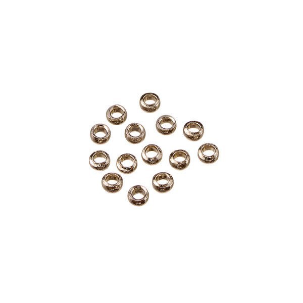 Perles à écraser en métal couleur platine, 2.8mm, 100 pcs