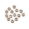Crimp beads, silver, 2.8mm, 100 pcs