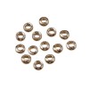 Perles à écraser en métal couleur platine, 2.8mm, 100 pcs