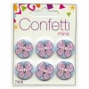 Buttons Confetti Minis - Butterfly, 6 pcs
