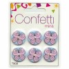 Knöpfe Confetti Minis - Butterfly, 6 pcs