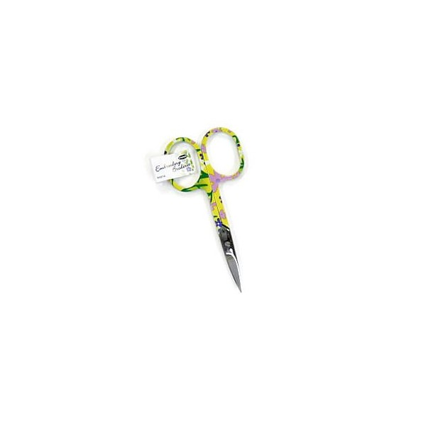 Embroidery scissors  9.5cm, floral yellow