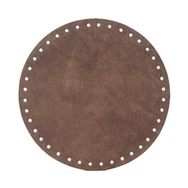 Alcantara Boden rund Ø18cm, braun