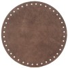 Fondo de bolsa, Ø18cm, alcantara, marrón
