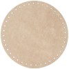 Fond en alcantara, Ø18cm, beige