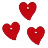 Coeurs en feutre avec oeillet, 50x50mm, rouge, 6 pcs