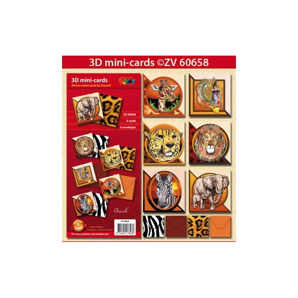 Doodley - Mini 3D Cards Kit Africa