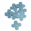 Flor de fieltro, 35mm, azul, 12 pzas