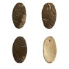 Coco decoration, oval, 30mm, brown