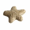 Cuenta de lava volcánica estrella, 23mm, beige, 1 pza