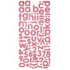 Basic Grey - Monogram stickers, red