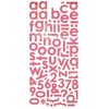 Basic Grey - Monogram stickers, red