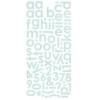 Basic Grey - Monogram stickers, azul claro