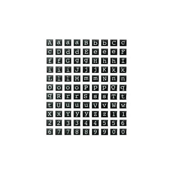 Epoxy-Stickers ABC schwarz