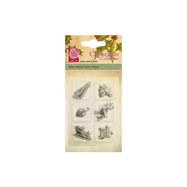 Cart-us, pendientes Natal, 6 pzas