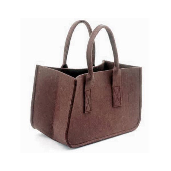 Felt bag, brown 38x20x24cm