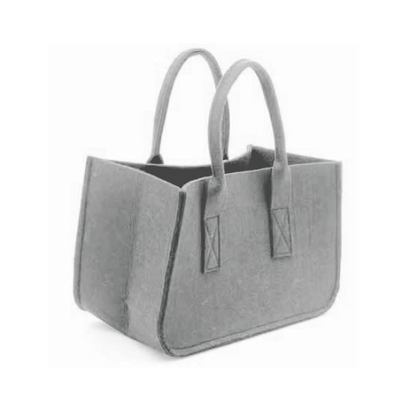 Bolso de fieltro, gris 38x20x24cm