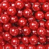 Perles de décoration, 8mm, 75g, rouge