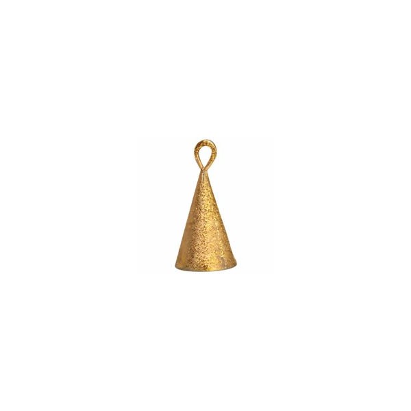 Metal bells cone, gold 8 pcs