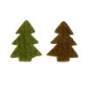 Abetos de fieltro bicolor marron/verde, 6.5cm, 10 unidades