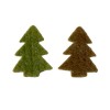 Bicolor Felt trees brown/green, 6.5cm, 10 pcs