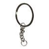 Metallic oval Keyring silver, Ø25mm, 1 pce