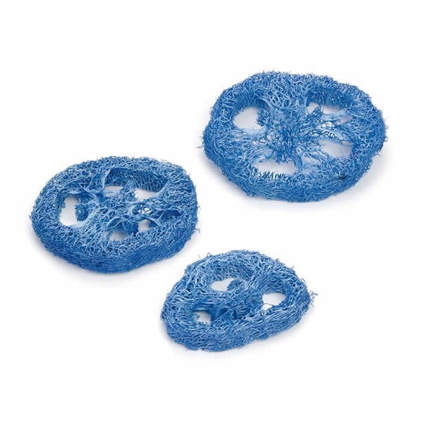 Rebanada de Luffa, azul, 3 pzas