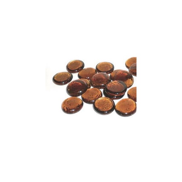 Glass nuggets, Ø2cm brown, 200g