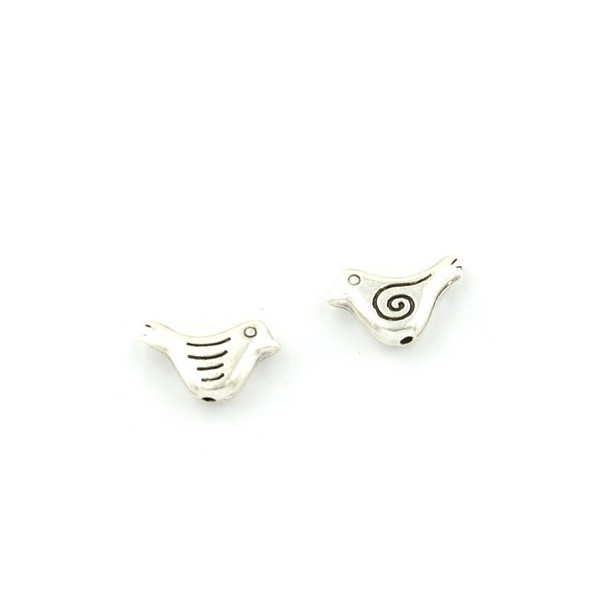 Metal birds 9x15mm, 5 pcs