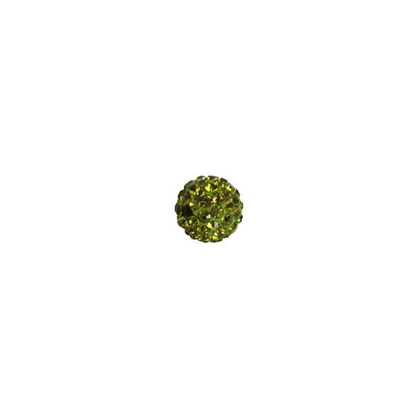 Bolas cristalinas de Shamballa, 10mm, verde, 4 pzas