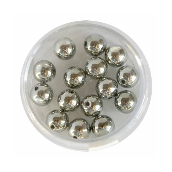 Metal pearls 8mm/15pcs