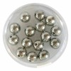 Perles métalliques couleur argent 8mm/15pcs