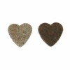Coeurs en feutre bicolore brun/gris, 3.5cm, 14 pcs