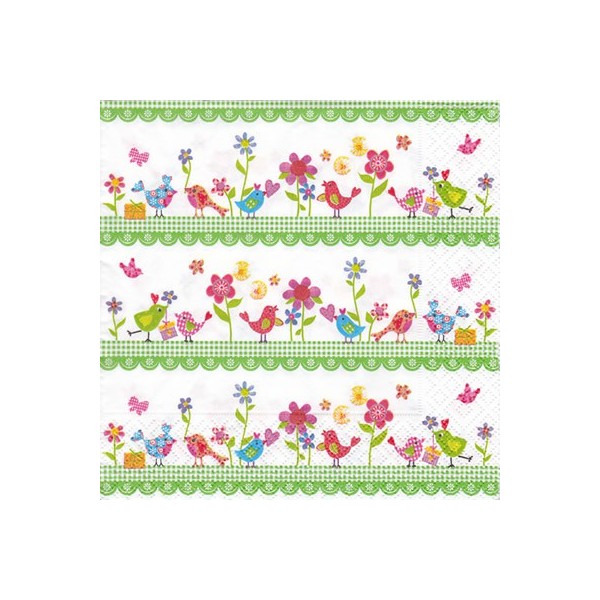Serviette Bird Family, 1 pièce
