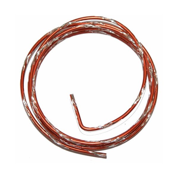 Bicolor alu wire, Ø 2mm/2m, orange/silver