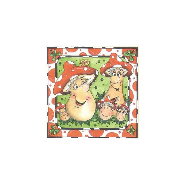 Napkin Mushroom family, 1 piece