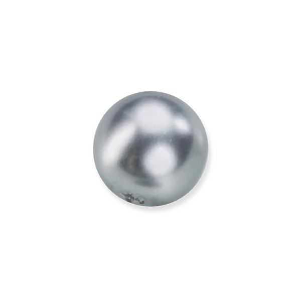 Perles cirées, 6mm, gris argenté, 50 pcs