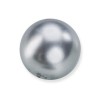 Perles cirées, 6mm, gris argenté, 50 pcs