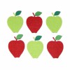 Pommes en feutre, rouge/vert, 4.5cm, 6 pcs