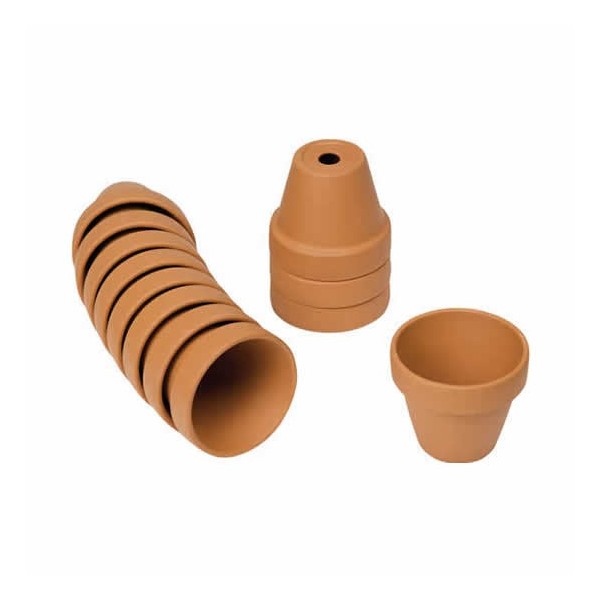 Pots en terre cuite 4cm, 5 pcs