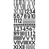 Números y símbolos adhesivos para relojes, negro