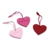 Felt hearts Sweet, 6cm, 3 pcs