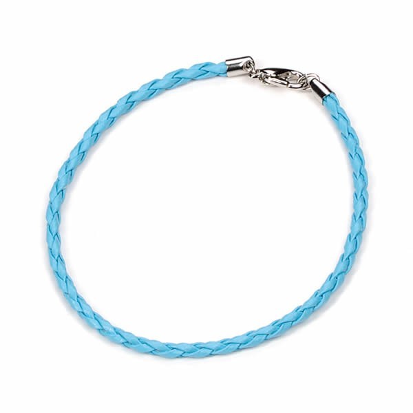 Bracelet en simili cuir avec fermoir, turquoise