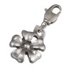 Pendentif/charm fleur 20x16mm avec mousqueton